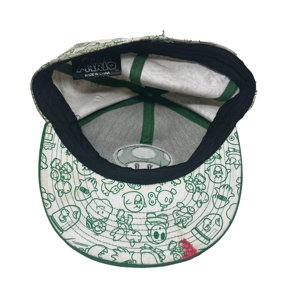 Nintendo Get A Life Green Trucker Hat Mens L 1-Up Mushroom Snapback - Picture 5 of 13